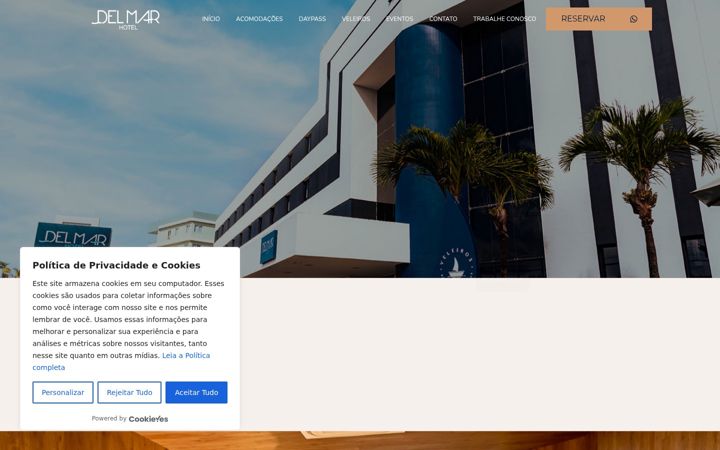 Екранна снимка на delmarhotel.com.br