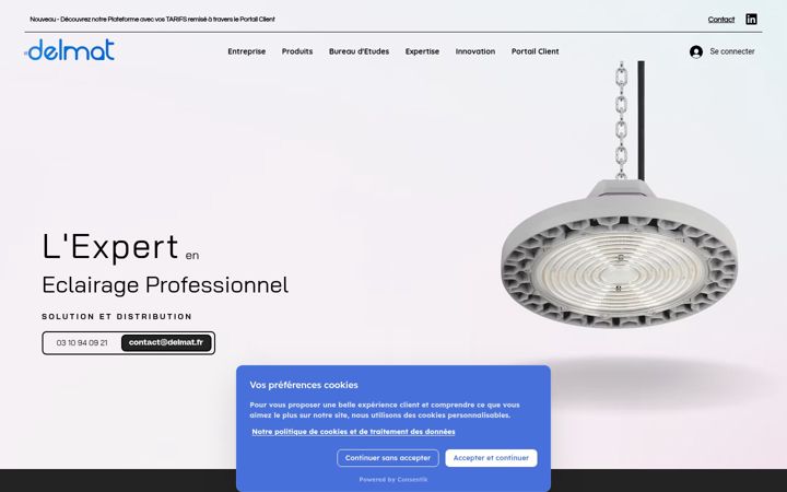 Screenshot of delmat.fr