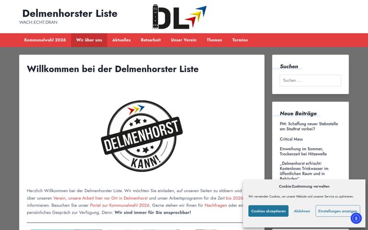 Screenshot of delmenhorsterliste.de