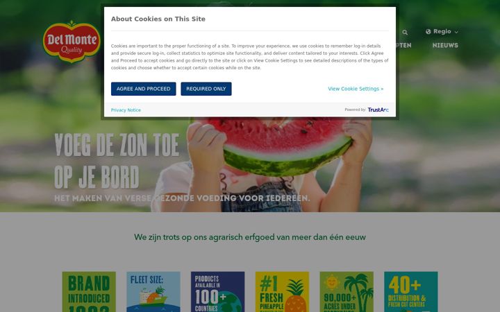 Screenshot of delmonteeurope.be