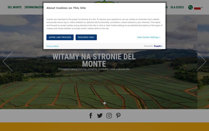 Captură de ecran a delmonteeurope.pl