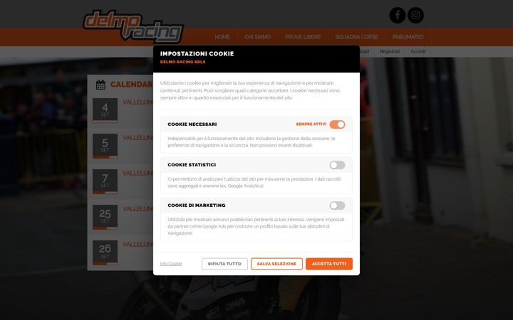 Screenshot of delmoracing.com