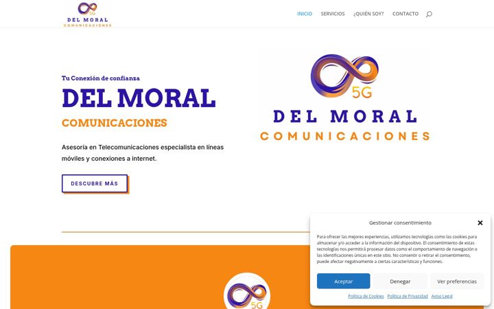Screenshot of delmoralcomunicaciones.com