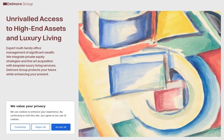 Screenshot of delmoregroup.com