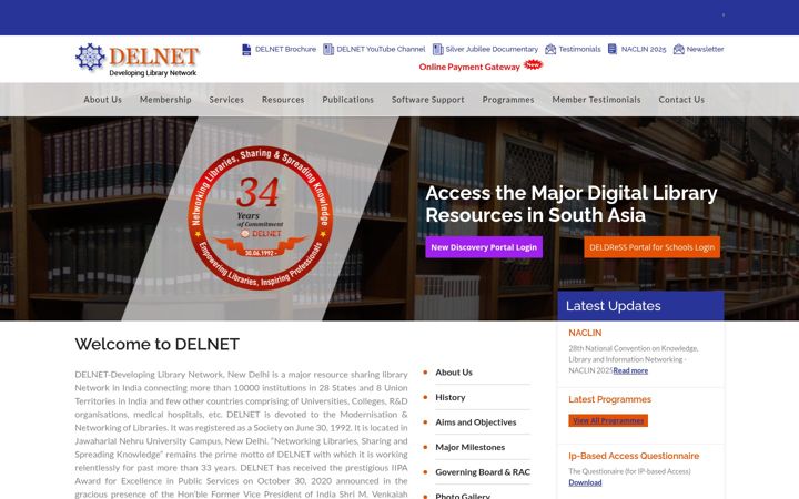 Screenshot of delnet.in
