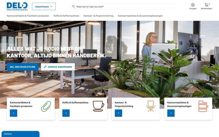 Screenshot van delo.nl