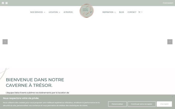 Screenshot of deloc-events.fr