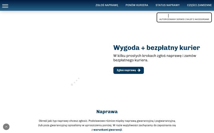 Captură de ecran a delonghiserwis.pl