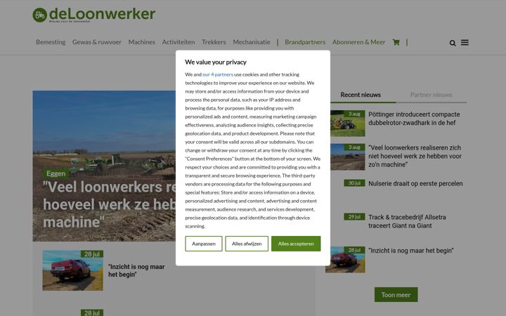 Screenshot of deloonwerker.nl