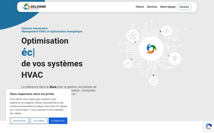 Screenshot of delorme-automation.ch