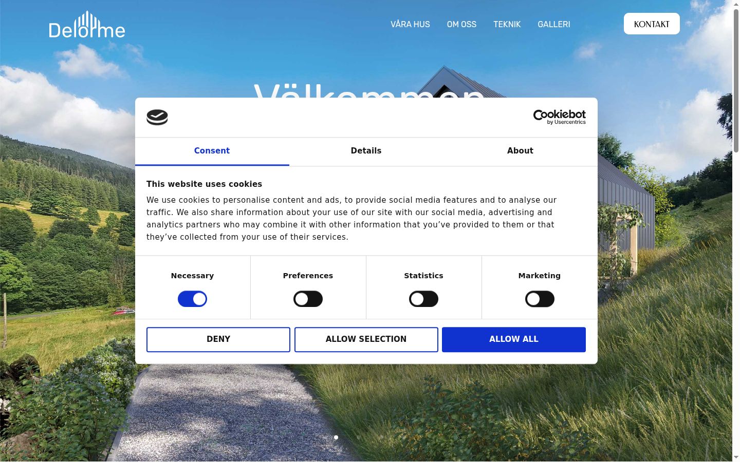 Screenshot tal-banner tal-kunsens muri qabel kwalunkwe interazzjoni