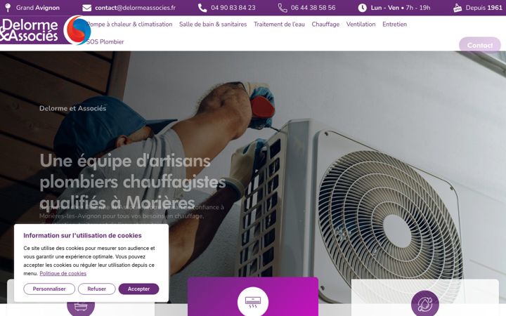 Ekraanipilt saidist delormeassocies.fr