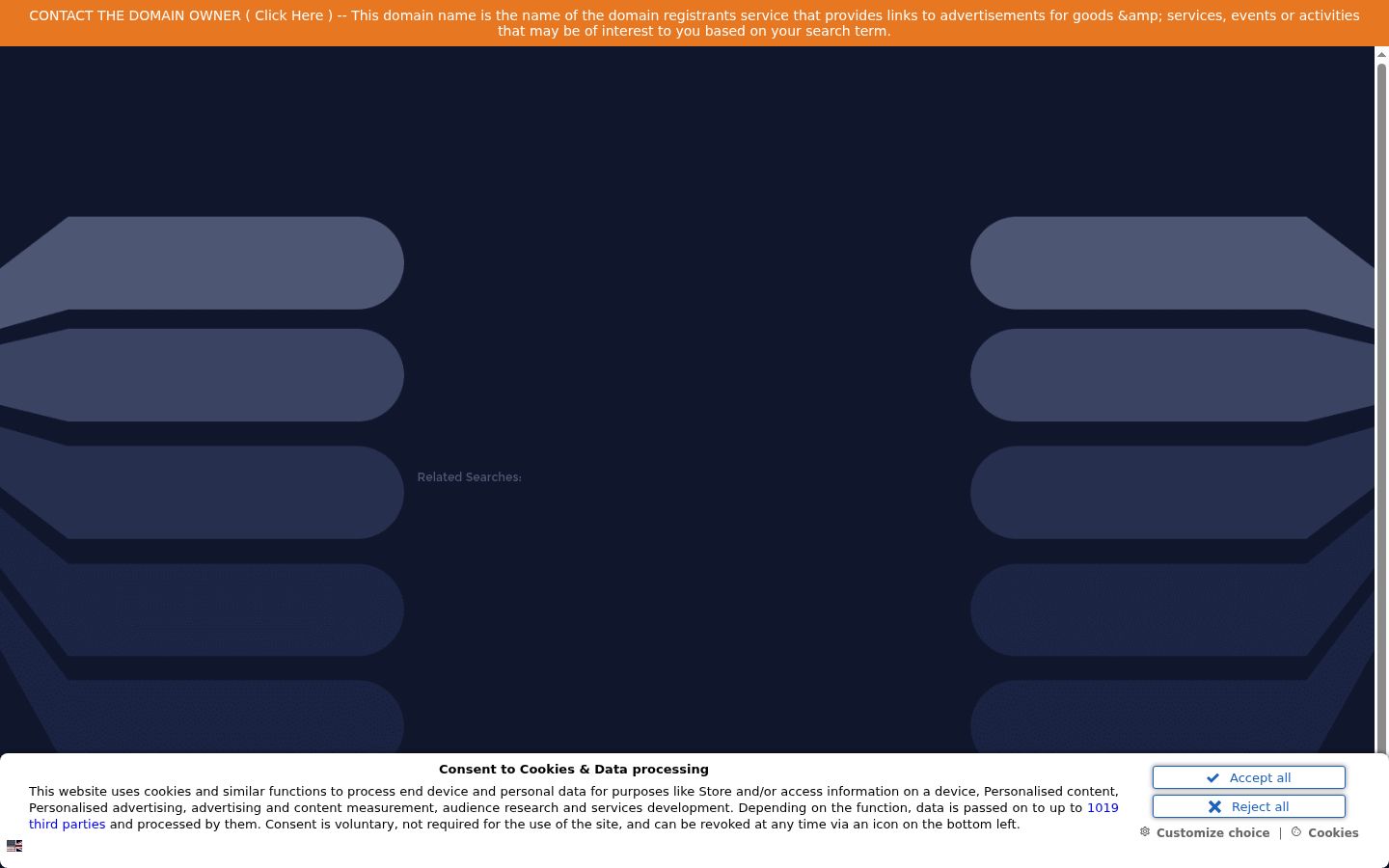 Captura de pantalla del banner de consentimiento mostrado antes de cualquier interacción