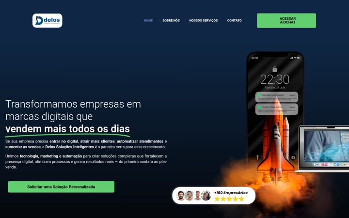 Екранна снимка на delossolucoes.com.br