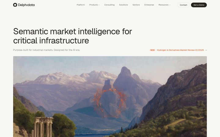 Screenshot of delphidata.io