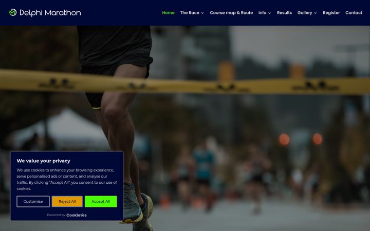 Screenshot von delphimarathon.ie