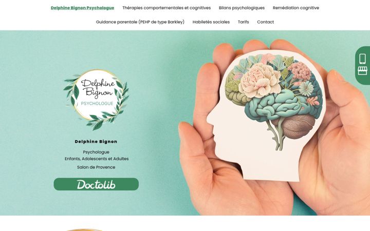 Ekraanipilt saidist delphine-bignon-psychologue.fr