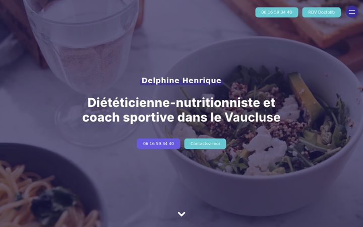 Ekraanipilt saidist delphine-dietetique.fr
