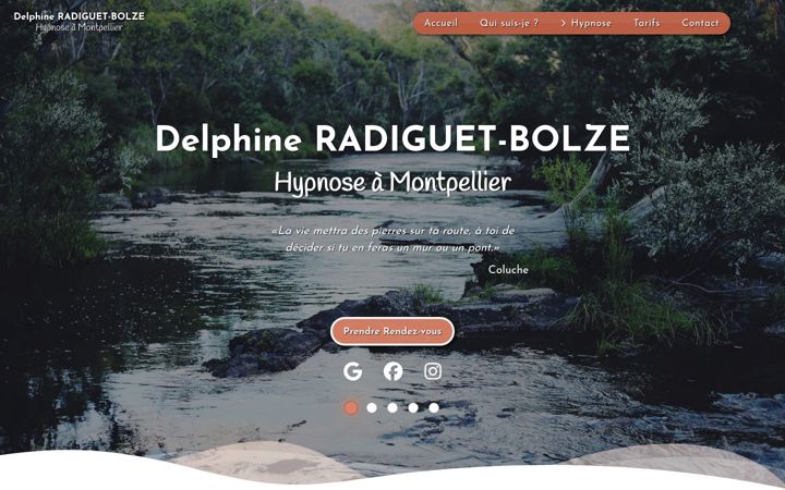 Screenshot of delphine-hypnose-montpellier.fr