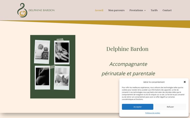 Ekraanipilt saidist delphinebardon.fr