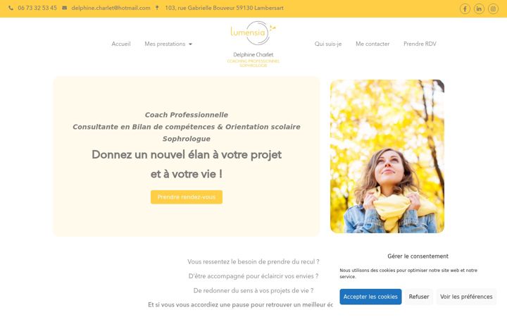 Screenshot of delphinecharlet.fr
