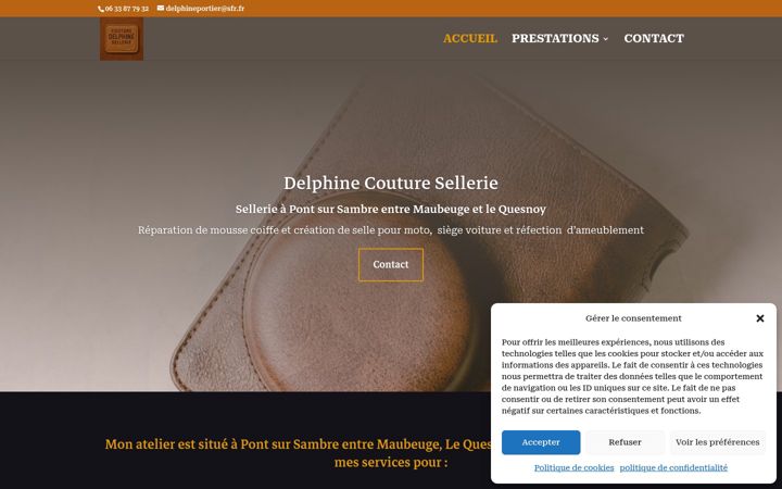 Screenshot of delphinecouturesellerie.fr