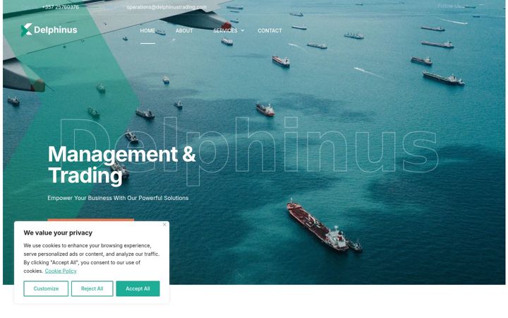 Screenshot of delphinustrading.com