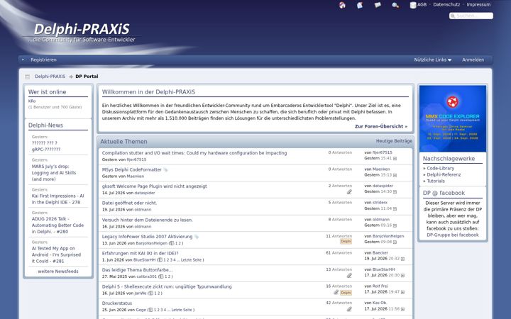 Screenshot of delphipraxis.net