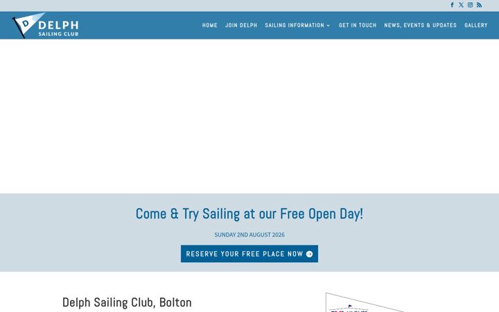 Screenshot of delphsailingclub.com
