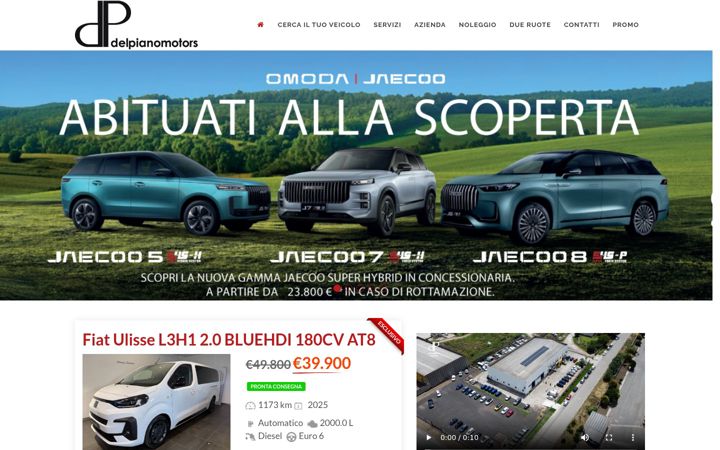 Screenshot of delpianomotors.com