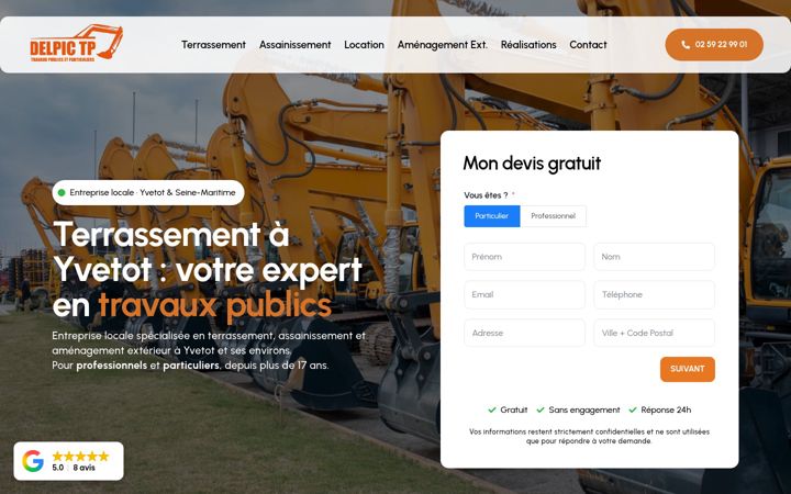 Screenshot of delpic-tp-terrassement.fr