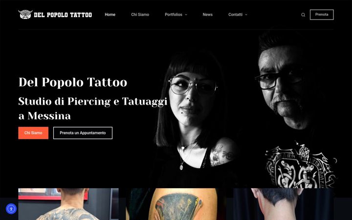 Screenshot of delpopolotattoo.com