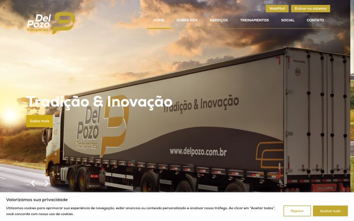 Екранна снимка на delpozotransportes.com.br