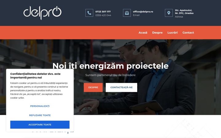 Screenshot di delpro.ro