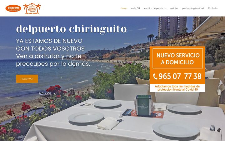 Screenshot of delpuertorestaurant.com