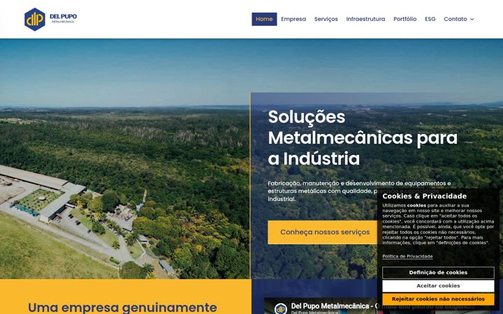 Екранна снимка на delpupometalmecanica.com.br