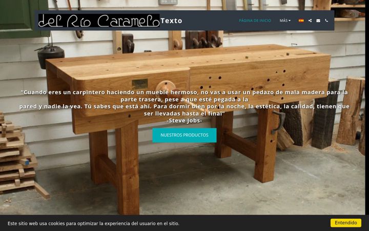 Screenshot of delriocaramelo.com