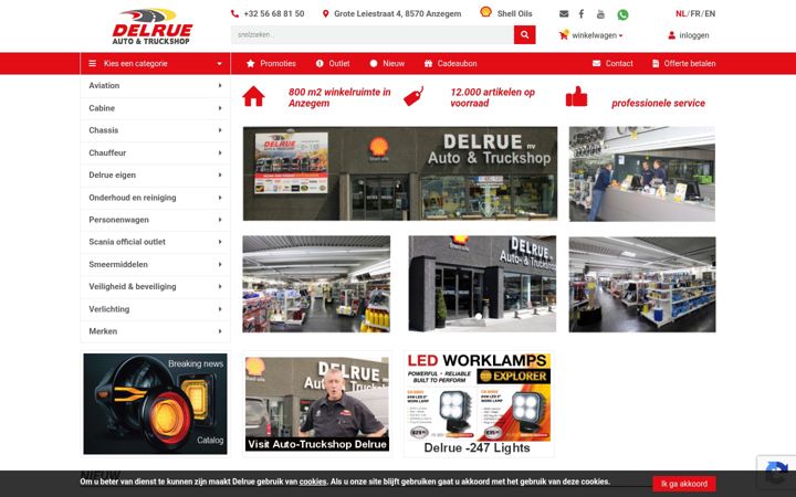 Screenshot of delrue.be