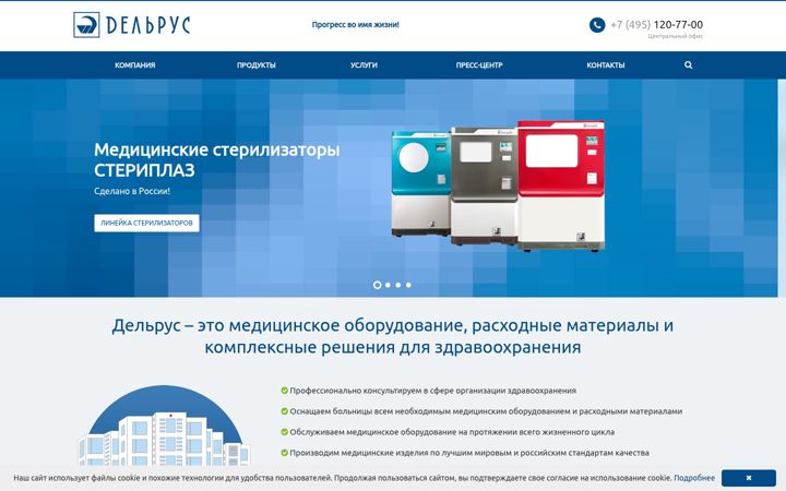 Capture d'écran de delrus.ru