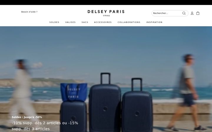 Screenshot of delsey.com