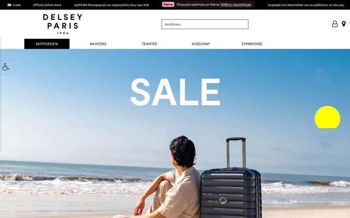 Screenshot of delsey.gr