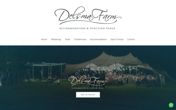 Ekrānuzņēmums no delsmafarm.co.za