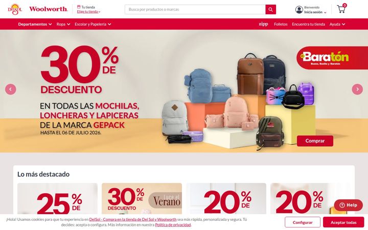 Screenshot of delsol.com.mx