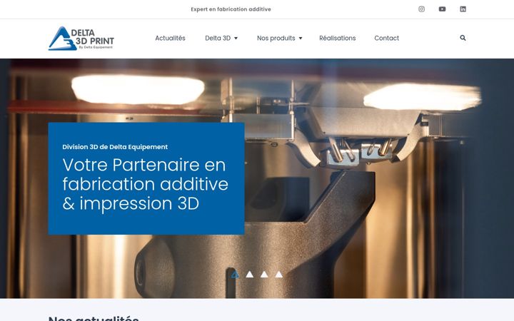 Screenshot of delta-3dprint.fr