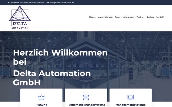 Screenshot of delta-automation.de