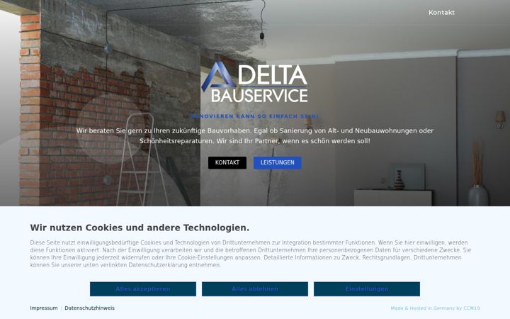 Screenshot of delta-bauservice.de