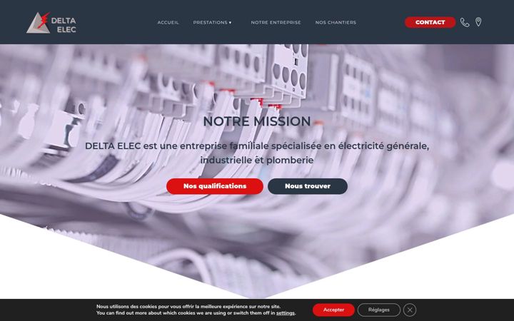 Screenshot of delta-elec.fr