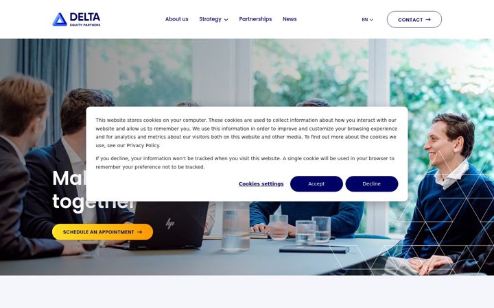 Screenshot of delta-equitypartners.com