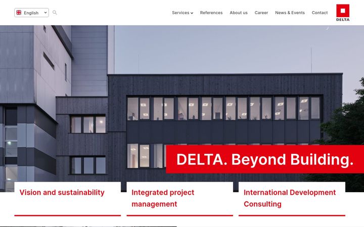 Screenshot of delta-group.at