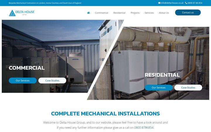 Screenshot of delta-house.co.uk